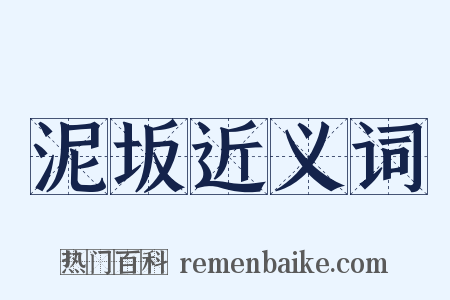 泥坂近义词是什么意思的图片